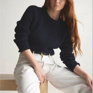 Quince 100% Organic Cotton Fisherman Crew Sweater M